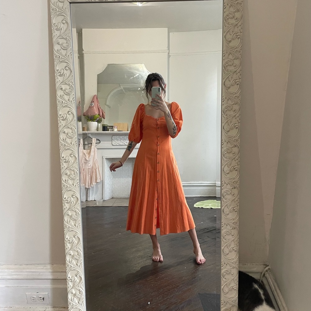 🍊Tangerine Summer Dress